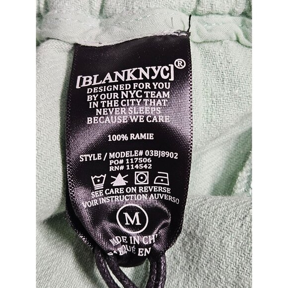 Blanknyc Women's Mint Green Ramie Shorts Drawstring Waist Size M NWT - Picture 5 of 5